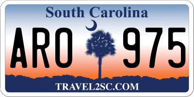 SC license plate ARO975