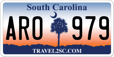 SC license plate ARO979