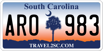 SC license plate ARO983