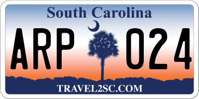 SC license plate ARP024