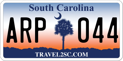 SC license plate ARP044