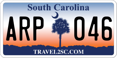 SC license plate ARP046
