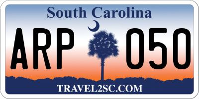 SC license plate ARP050