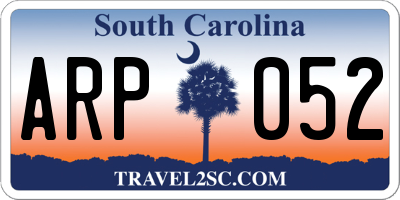 SC license plate ARP052