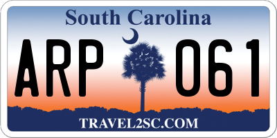 SC license plate ARP061