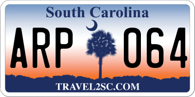 SC license plate ARP064