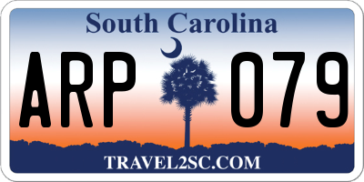 SC license plate ARP079