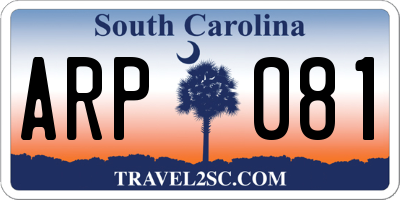 SC license plate ARP081