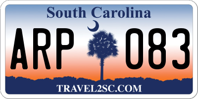 SC license plate ARP083
