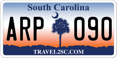 SC license plate ARP090