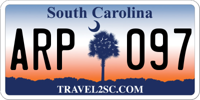 SC license plate ARP097