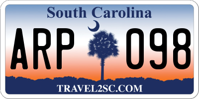 SC license plate ARP098