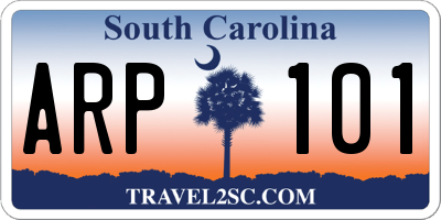 SC license plate ARP101