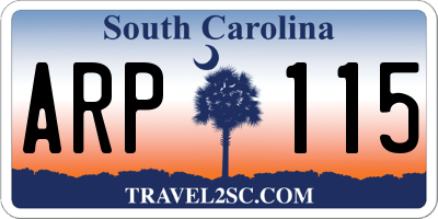 SC license plate ARP115