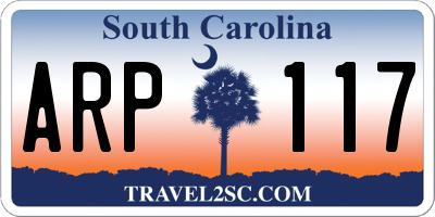 SC license plate ARP117