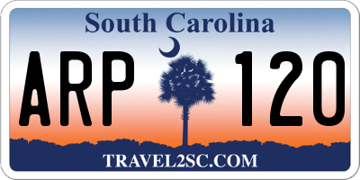 SC license plate ARP120