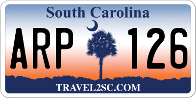SC license plate ARP126