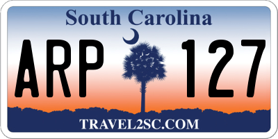 SC license plate ARP127