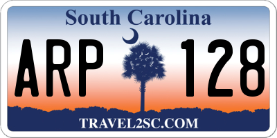 SC license plate ARP128