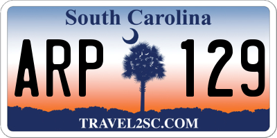 SC license plate ARP129