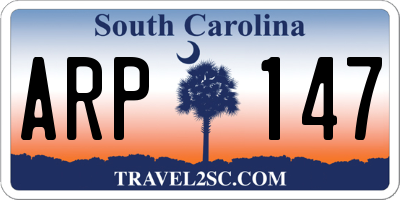 SC license plate ARP147
