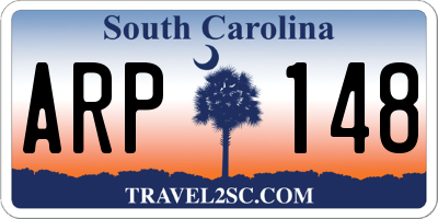 SC license plate ARP148