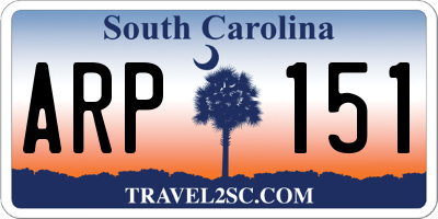 SC license plate ARP151