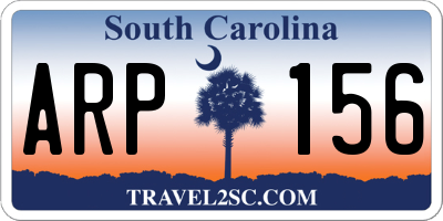 SC license plate ARP156