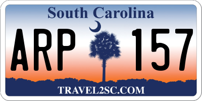 SC license plate ARP157