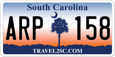 SC license plate ARP158