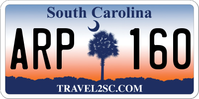 SC license plate ARP160