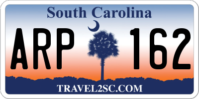 SC license plate ARP162