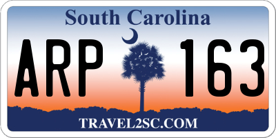 SC license plate ARP163
