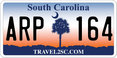 SC license plate ARP164
