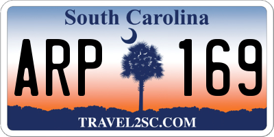 SC license plate ARP169