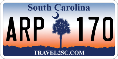 SC license plate ARP170