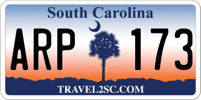 SC license plate ARP173