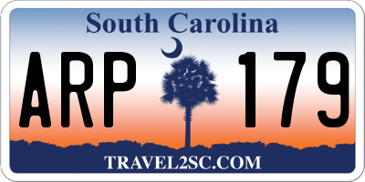 SC license plate ARP179