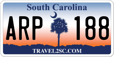 SC license plate ARP188