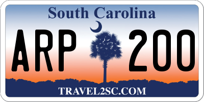 SC license plate ARP200