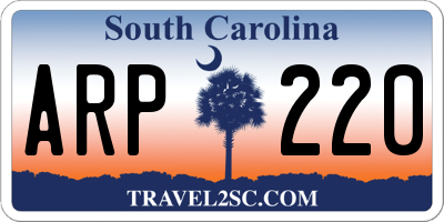 SC license plate ARP220