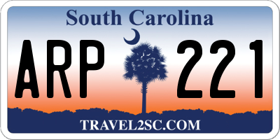 SC license plate ARP221