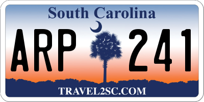 SC license plate ARP241