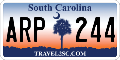 SC license plate ARP244