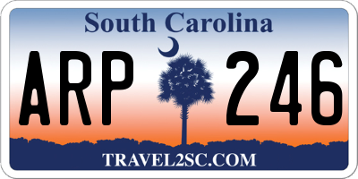 SC license plate ARP246