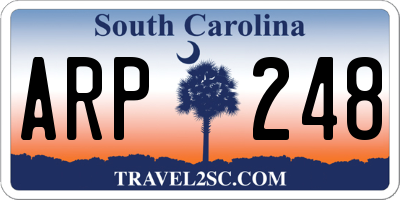 SC license plate ARP248