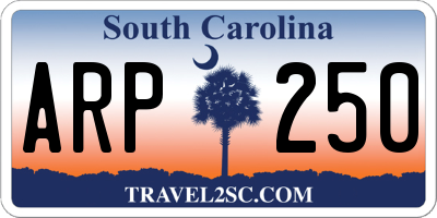 SC license plate ARP250