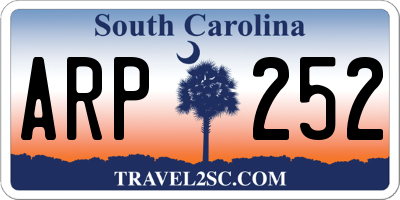 SC license plate ARP252