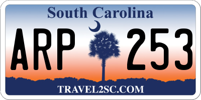 SC license plate ARP253