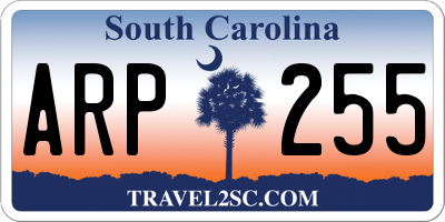SC license plate ARP255